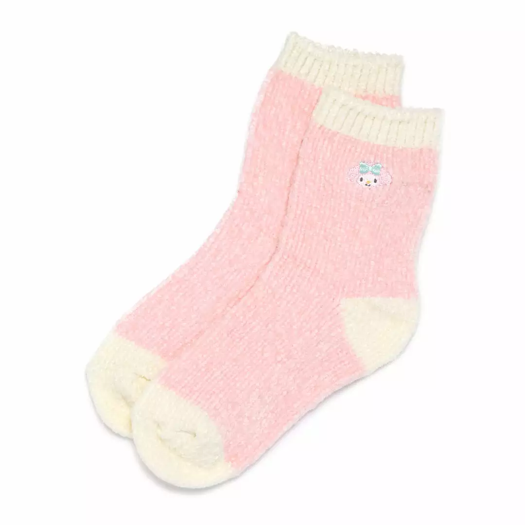Japan Original My Melody Embroidered Chenille Ankle Socks Characters