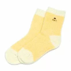 Japan Original Characters Pompompurin Embroidered Chenille Ankle Socks