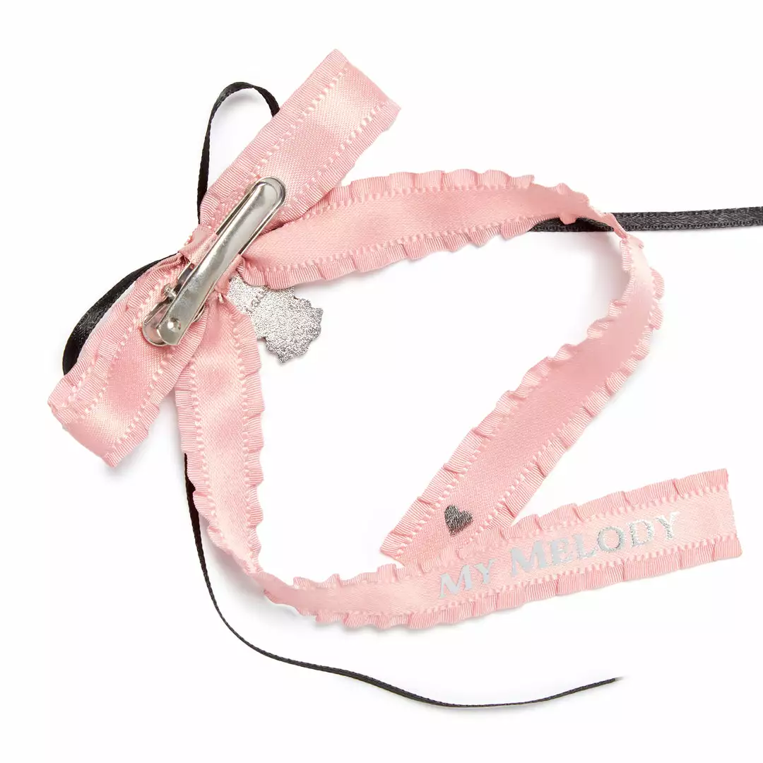 Japan Original My Melody Ribbon Hair Clip (Midnight MeloKuro)