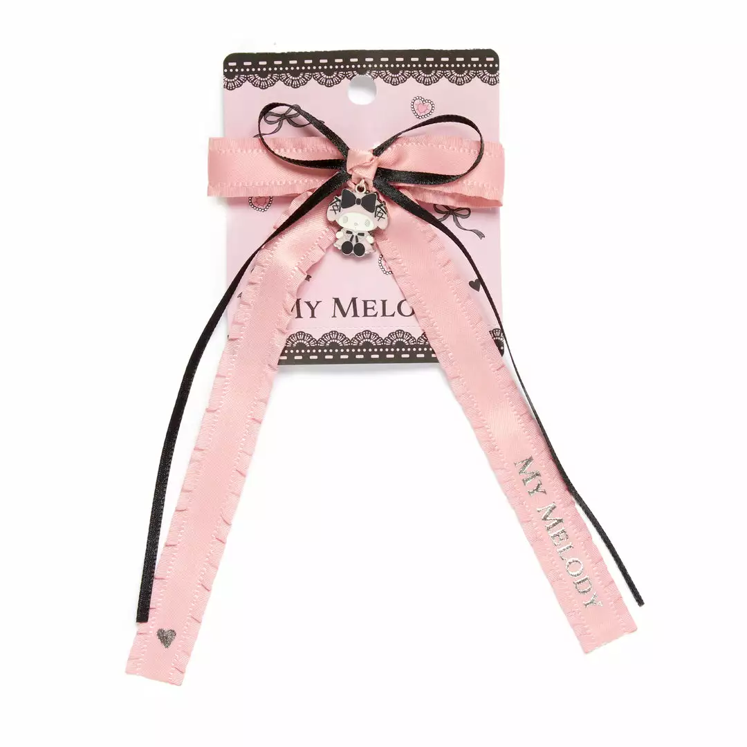 Japan Original My Melody Ribbon Hair Clip (Midnight MeloKuro)