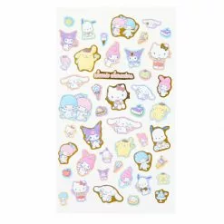 Sanrio Original Sanrio Characters Gold Accent Sticker Sheet New