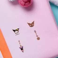 Global License Kuromi Gold Earring Set (Set Of 4) Bags+