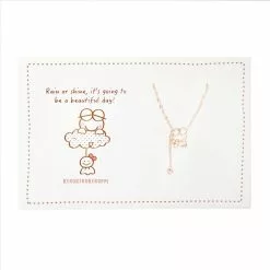 Global License Bags+ Keroppi Gold Outline Necklace