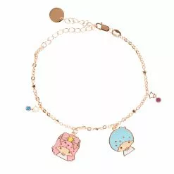 Global License LittleTwinStars Gold Enamel Bracelet Bags+