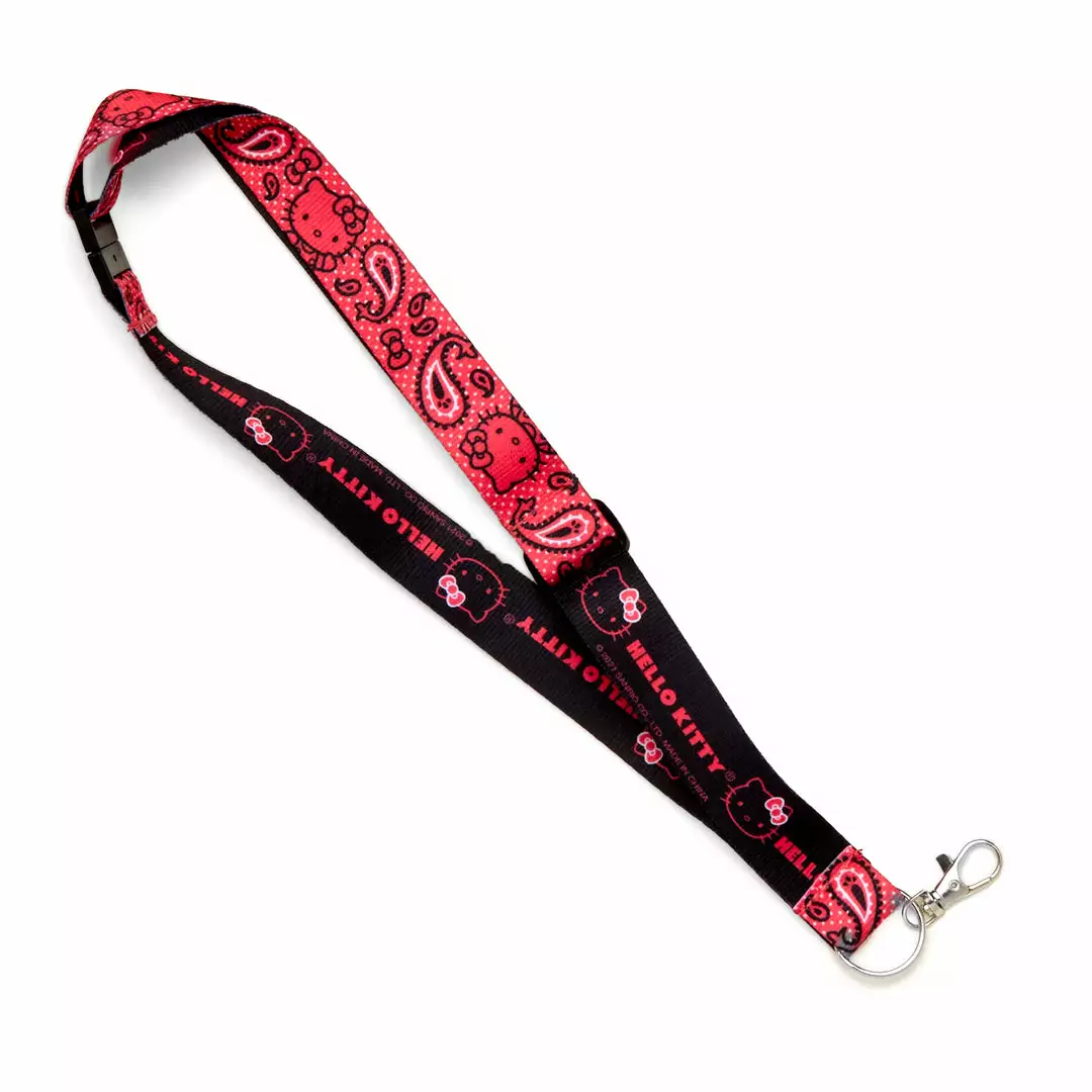 HUNET USA Characters Hello Kitty Paisley Lanyard