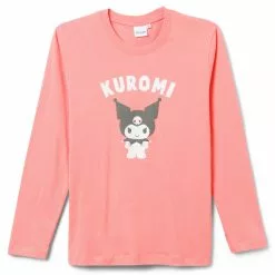 GLOBAL LIC Kuromi Graphic Print Jersey Shirt Pink