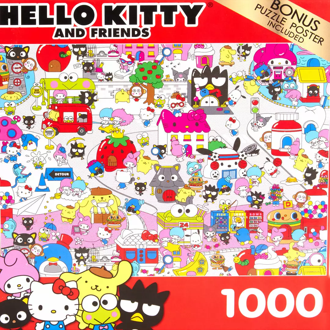 Cra-Z-Art Hello Kitty And Friends Welcome To Sanrio Town 1000-Piece Puzzle
