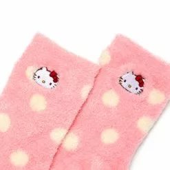 NAKAJIMA CORPORATION Hello Kitty Fuzzy Polka-dot Socks