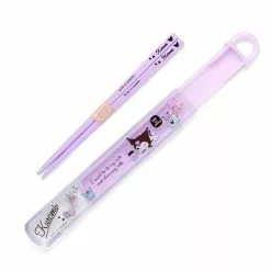 Japan Original New Kuromi Chopsticks With Case (Sweets Series)