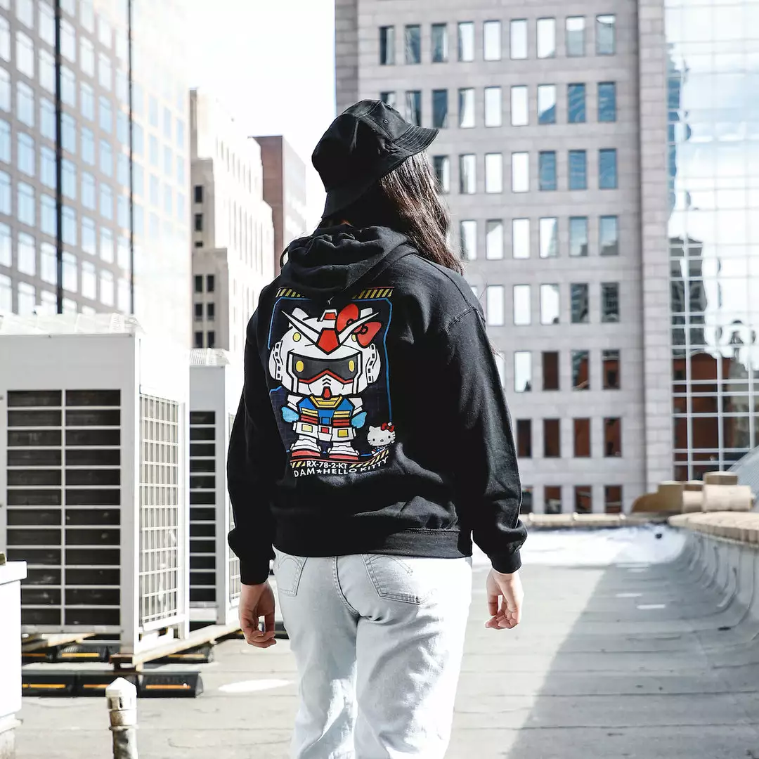 BIOWORLD Hello Kitty X Gundam E.F.S.F. Hoodie