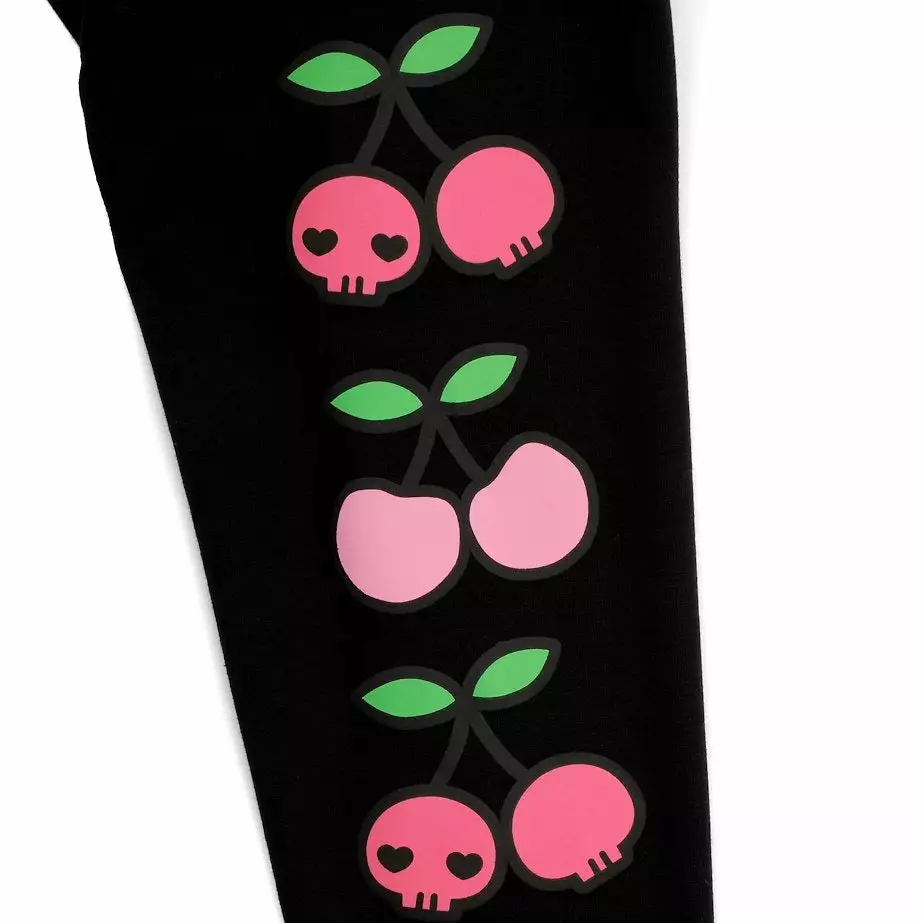 BIOWORLD Kuromi X Dumbgood Cherries Crop Hoodie