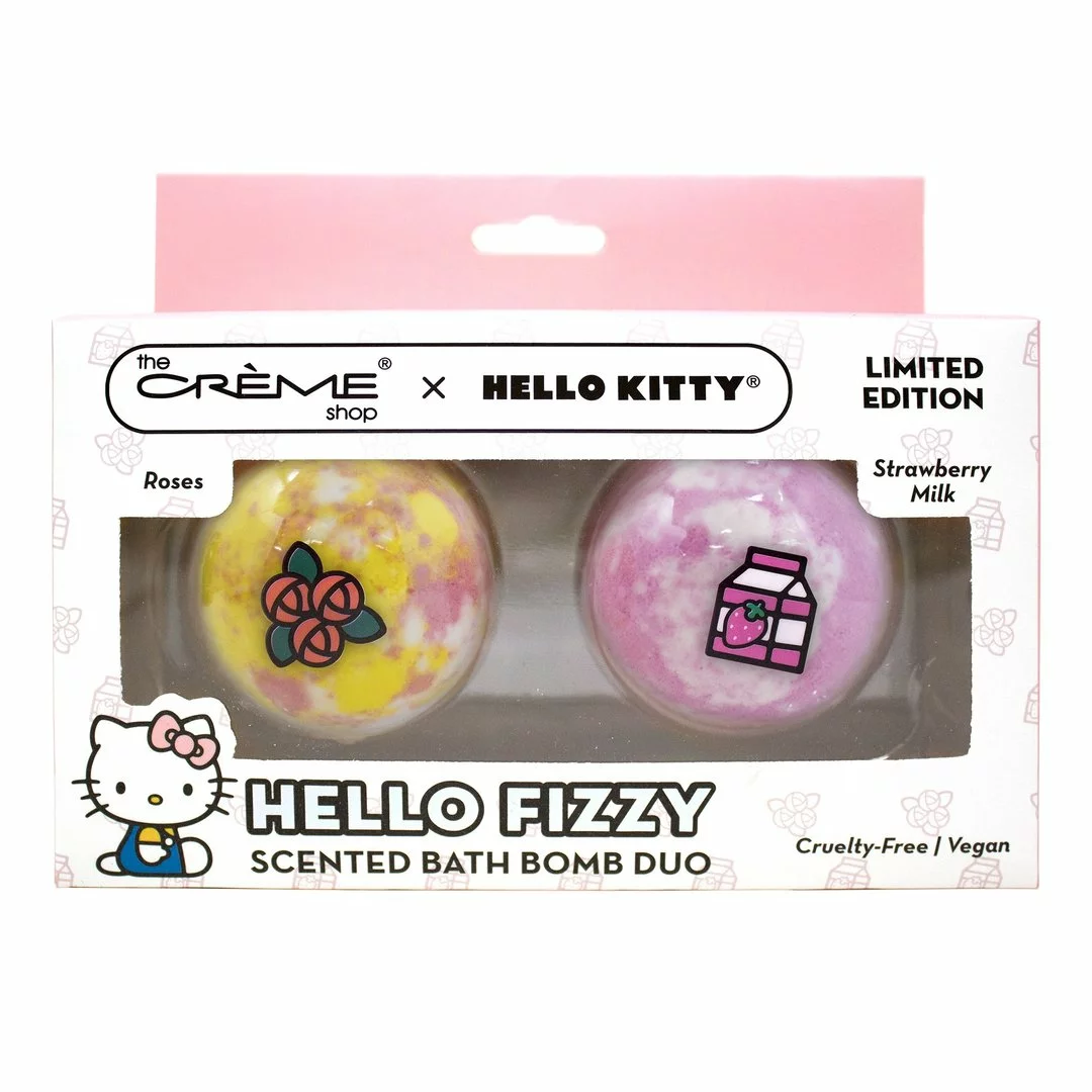 Characters Hello Kitty X The Crème Shop Bath Bomb Duo (Rose & Strawberry Milk)