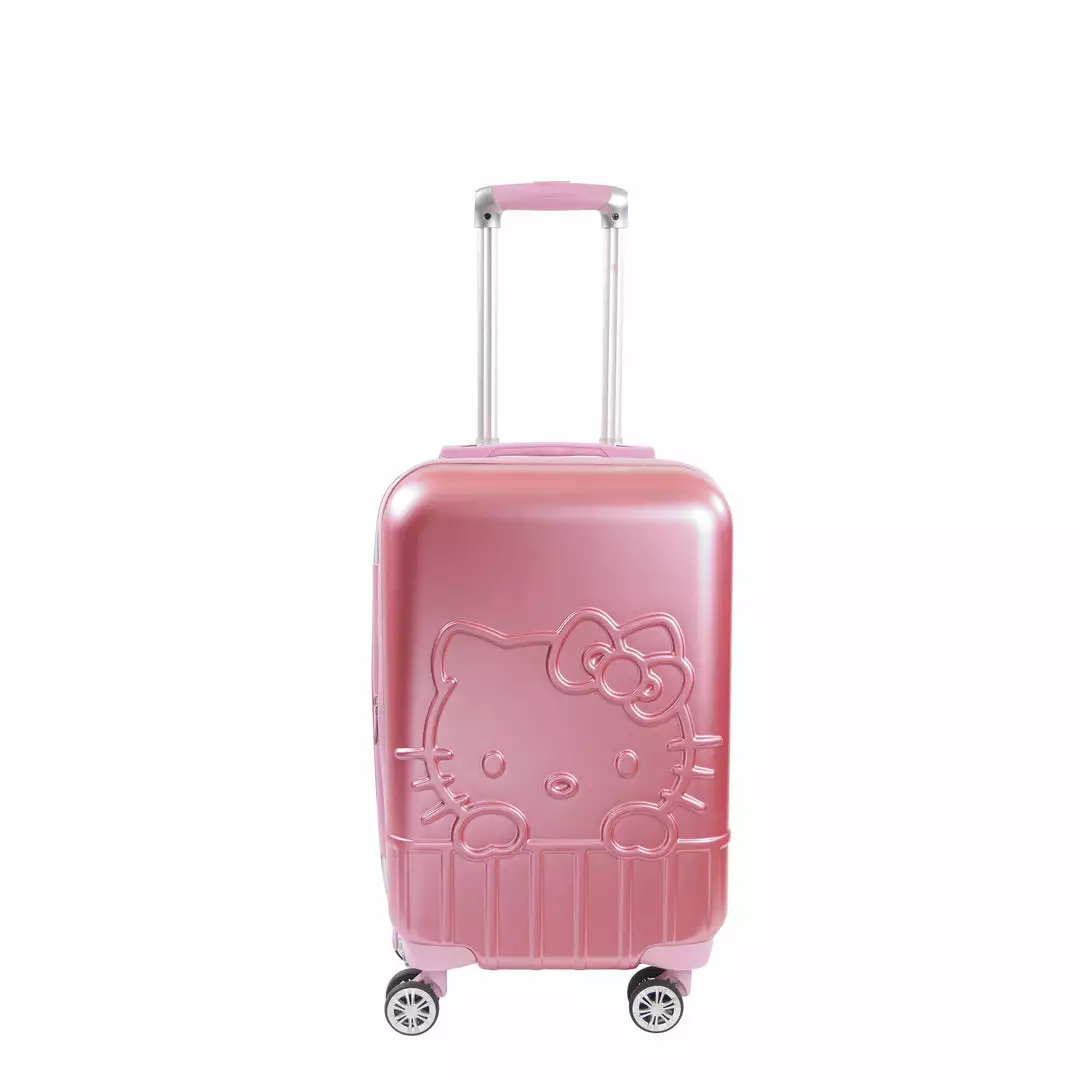 Concept 1 Hello Kitty 21" Hardshell Carry-on Luggage In Pink Characters