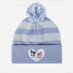 BIOWORLD Kuromi & My Melody X Dumbgood Striped Beanie Characters