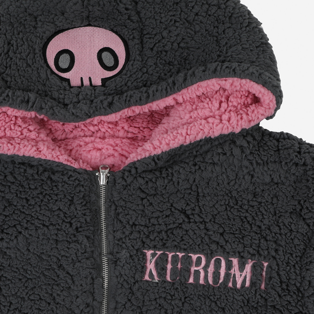 BIOWORLD Kuromi & My Melody X Dumbgood Reversible Sherpa Zip Hoodie