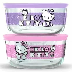 Instant Brands Hello Kitty X Pyrex Glass Storage Containers (Set Of 2)
