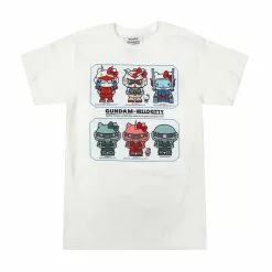 BIOWORLD Hello Kitty X Gundam Love & Peace Tee Characters