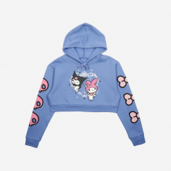 BIOWORLD Characters My Melody & Kuromi X Dumbgood Crop Hoodie