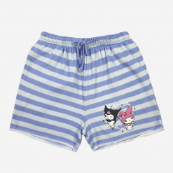 BIOWORLD Characters Kuromi & My Melody X Dumbgood Striped Shorts